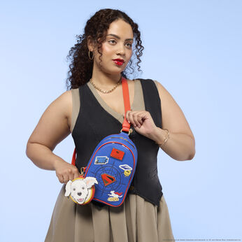Supergirl Krypto Sling Crossbody Bag with Coin Bag LFlifestyle1 view 2